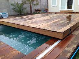 creation couverture de piscine amovible transformable en terrasse avec fermeture a clef pisc terrasse mobile piscine piscine et jardin couverture de piscine