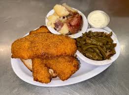 It's Fish Friday! 2 pieces White Cod (Fried, Grilled, Blackened, or Cajun)  served with Nee Potatoes & Green Beans (or choice of 2 sides) for $9.50  Soup of the Day is White