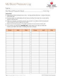 Blood Pressure Daily Log Sada Margarethaydon Com