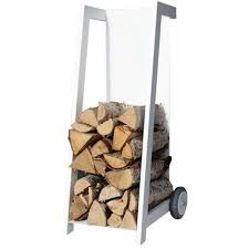 Chariot Pour Bois De Chauffage En Acier Avec Roulettes Efp24 Bois De Chauffage Range Bois Interieur Bois