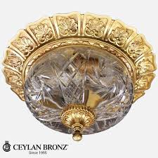 Hazan Ceiling Dome Light O35 Gold Ceylan Bronz