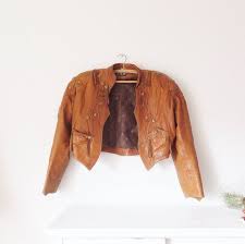 Vintage Gap Leather Jacket Vtg 1970 S Womens Size Large Etsy Crop Top Jacket Clothes Boho Jacket
