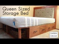 This bed was built for just $55 all said and done, making it a great budget project. How To Make A Modular Queen Storage Bed Bed Frame With Storage Bed Frame With Drawers Queen Bed Diy