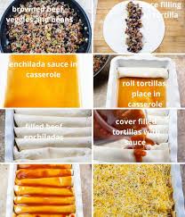 1 pound ground beef 1 small onion, chopped 1 t minced garlic salt and pepper 1 (14.5 ounce) can mexican stewed tomatoes 3 (8 ounce) cans tomato sauce 1. Easy Beef Enchiladas Recipe Everyday Eileen