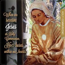 You can receive communion anywhere. Mass Communication When We Receive Jesus At Holy Communion He Burns