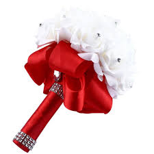 Order flower delivery to home, office, another city. Crystal Roses Pearl Bridesmaid Wedding Bouquet Bridal Artificial Silk Flowers Buy At A Low Prices On Joom E Commerce Platform