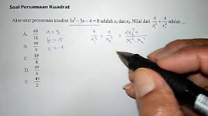 Jumlah akar akar persamaan kuadrat. Tutorial Persamaan Kuadrat Mencari Jumlah Akar Akar Kuadrat Youtube