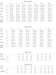 Helly Hansen Size Guide Helly Hansen Size Chart Outdoor