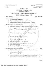 Vector analysis and cartesian tensors, (chapman and hall). Multivariable Calculus 2 2016 2017 B Sc Mathematics Semester 4 Sybsc 2013 Pattern Question Paper With Pdf Download Shaalaa Com