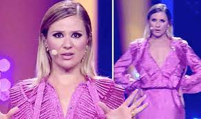 At the age of five, her family moved to portugal and at sixteen she began her acting career. Eurovision 2018 Presenter Left Red Faced As Dress Pops Open Tv Radio Showbiz Tv Express Co Uk