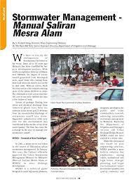 Urbanization results in the growth and spread of impervious areas and a diversification of urban landuse practice with respects to the hydrologic and environmental terms. Buletin Enginieur Manual Saliran Mesra Alam F Stormwtr 48 52 Pdf Stormwater Surface Runoff
