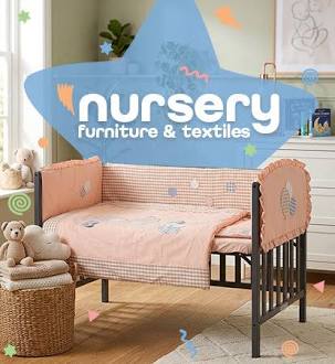 Ex-display cribs and nursery furniture sets undergoing safety inspection., AI generated