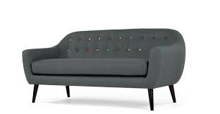 Ritchie 3 Seater Sofa Anthracite Grey With Rainbow Buttons 3 Seater Sofa Seater Sofa Grey 3 Seater Sofa