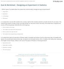 Do you know the secrets of sewing? Quiz Worksheet Designing An Experiment In Statistics Study Com