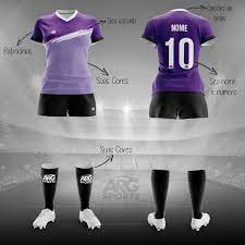 Confira nossa linha de uniformes de futebol feminino. Argsports Kit Completo Para Futebol Raglan Arredondado