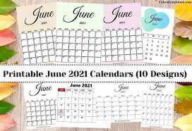 Wide range of design, layout and personalization options. Download Cute Blank Printable Holiday Calendar For June 2021