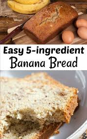 Easy Banana Bread Recipe 5 Ingredients Kitchen Fun With My 3 Sons In 2020 Easy Banana Bread Recipe Easy Banana Bread Banana Bread Recipes
