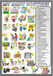 My Daily Routines Matching Daily Routine Worksheet Daily Routine Routine