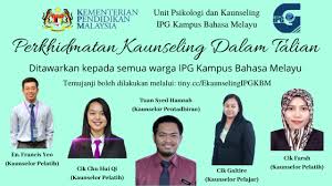 Check spelling or type a new query. Institut Pendidikan Guru Kampus Bahasa Melayu Ipg Kbm Perintah Kawalan Pergerakan Pkp Telah Memasuki Fasa Ketiga Unit Psikologi Dan Kaunseling Ipg Kampus Bahasa Melayu Masih Meneruskan Perkhidmatan Membantu Individu Yang