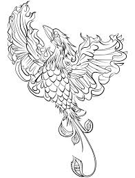 Phoenix Hard Coloring Pages Of Mythical Animals Pagine Da Colorare Per Adulti Disegni Da Colorare Animali Fantastici