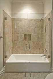 Classic tub meets modern bathroom decor. Tub Shower Combo Design Ideas Pictures Remodel And Decor Bathtub Remodel Bathroom Tub Remodel Tub Remodel