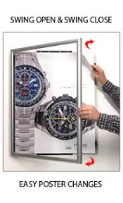 Product title staples aluminum poster frame 24 x 36 810918. 24x36 Frame Swingframe Wide Face 24 X 36 Poster Display Frames At Displays4sale