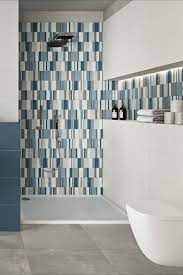 Rivestimento Paint Block Sky 25x40 Decoro Geometrico Azzurro Iperceramica Bagni Colorati Arredamento Piccolo Bagno Bagno Interno