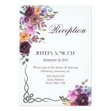 Purple Tan Lavender Flower Wedding Reception Card Zazzle Com Wedding Reception Cards Fun Wedding Invitations Lavender Gifts