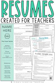 Resume Templates Editable Teacher Resume Teaching Resume Teacher Resume Template