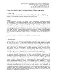 Author proposes to present a detailed comparison of western aesthetic thought, past and contemporary, with indian theories of aesthetics. Pdf Everyday Aesthetics In Indian Cultural Communities