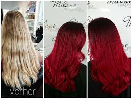 veranderungen rote haare blonde haare vorher nachher wellen balayage https www milano hairdesign de frisur braut rotblond ombre rotblond