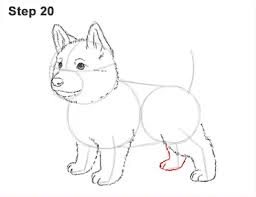 Kawaii puppy dog follow along art. How To Draw A Puppy German Shepherd
