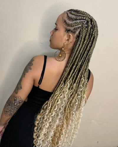 20 Modern Fulani Braids With Curls To Rock Right Now : Golden ...