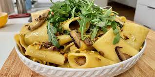 Giada Adds Mushrooms Marsala Wine And Pistachios To Pasta Recipe Stuffed Mushrooms Pistachio Recipes Recipes