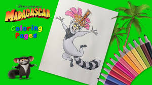 Download or print this amazing coloring page: Coloring Kingjulien Madagascar Coloring Book For Kids How To Draw A Lemur From The Cartoon Youtube