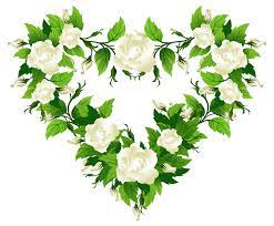 White Roses Heart Decor Png Clipart Picture Flower Prints Framed Heart Decorations Clip Art