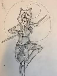 This will tell you where the shoulders are, elbows, etc. Ashoka Tano Pencil Drawing Star Wars Amino