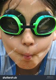 Weird Girl Goggles Stock Photo 556334