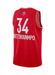 Replica giannis antetokounmpo home jersey featuring screenprinted number and milwaukee bucks icon logo on the front, and cream. Nike Red Giannis Antetokounmpo All Star 2020 Milwaukee Bucks Jersey Bucks Pro Shop