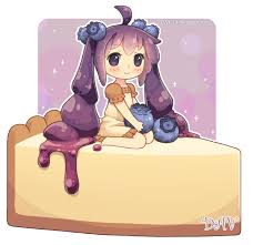 Blueberry Cheesecake Anime Chibi Kawaii Chibi Chibi Food
