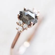 20 Black Diamond Rings That Break Tradition In Style Ruffled Black Diamond Ring Engagement Simple Engagement Rings