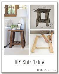 Build A Diy Side Table Building Plans By Buildbasic Www Build Basic Com Diy Side Table Furniture Diy Home Diy