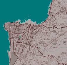 Welcome to the beirut google satellite map! Minimalist Modern Map Of Beirut Lebanon 3 Painting By Celestial Images