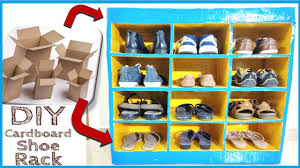 The advantage of building your own shoe cabinet is obvious: How To Make Cardboard Shoe Rack At Home With Cardboard Youtube