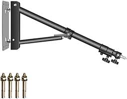 Amazon Com Neewer Triangle Wall Mounting Boom Arm For Photography Studio Video Strobe Lights Monolights Softboxes Umbrellas Reflectors 180 Degree Flexible Rotation Max Length 51 1 Inches 130 Centimeters Black Camera Photo
