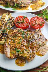 Honey Mustard Grilled Pork Chops Recipe Pork Chop Recipes Grilled Pork Recipes Summer Grilling Recipes