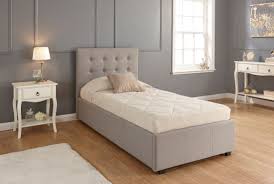 Meridian furniture bliss collection modern | contemporary velvet upholstered bed with deep button tufting and storage compartments in rails and footboard, white, queen. Regal Grey Fabric Buttoned Headboard End Lift Ottoman Storage 3ft Single Bed 5060516210572 Ebay