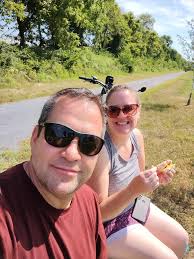 We rode the Cumberland Valley Rail Trail starting from Shippensburg.  Perfect weather for the 26 mile out and back ride.