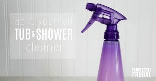 Let the mixture sit for 30 minutes to an hour. How To Make A Diy Shower Cleaner 2 Ingredients Fabulessly Frugal