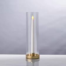 Sold and shipped by eforcity. Amazon Com Hurricane Taper Candle Holder Clear Glass Chimney With Brass Base 12 Inch Tall 3 Inch Diameter Tube Wedding Table Centerpiece Fits Standard Tapered Candlesticks Kitchen Dining